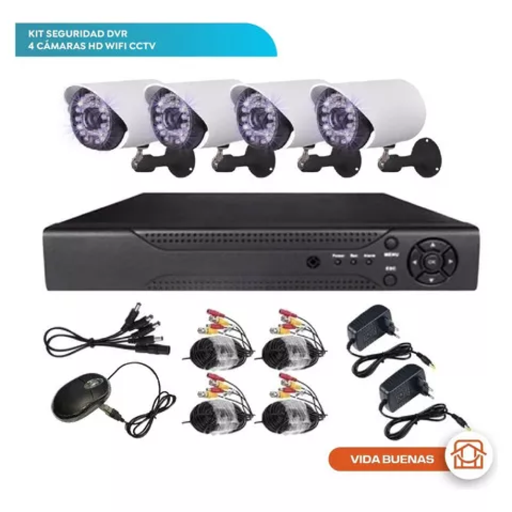 Kit 4 camara CCTV FullHD 1080 + disco