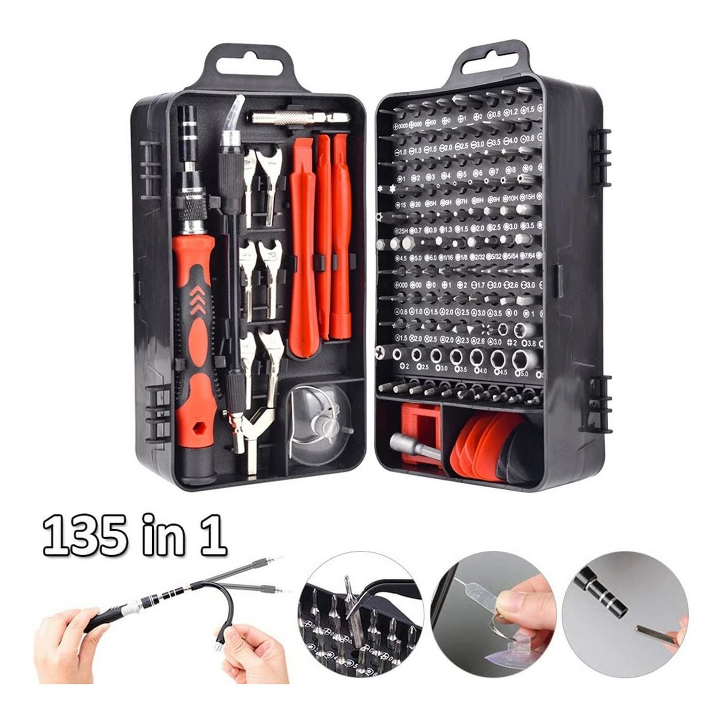 Set Kit Juego Destornillador Precisión Magnéticos 135 en 1